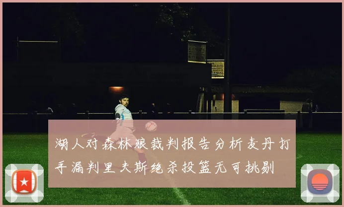 湖人对森林狼裁判报告分析麦丹打手漏判里夫斯绝杀投篮无可挑剔